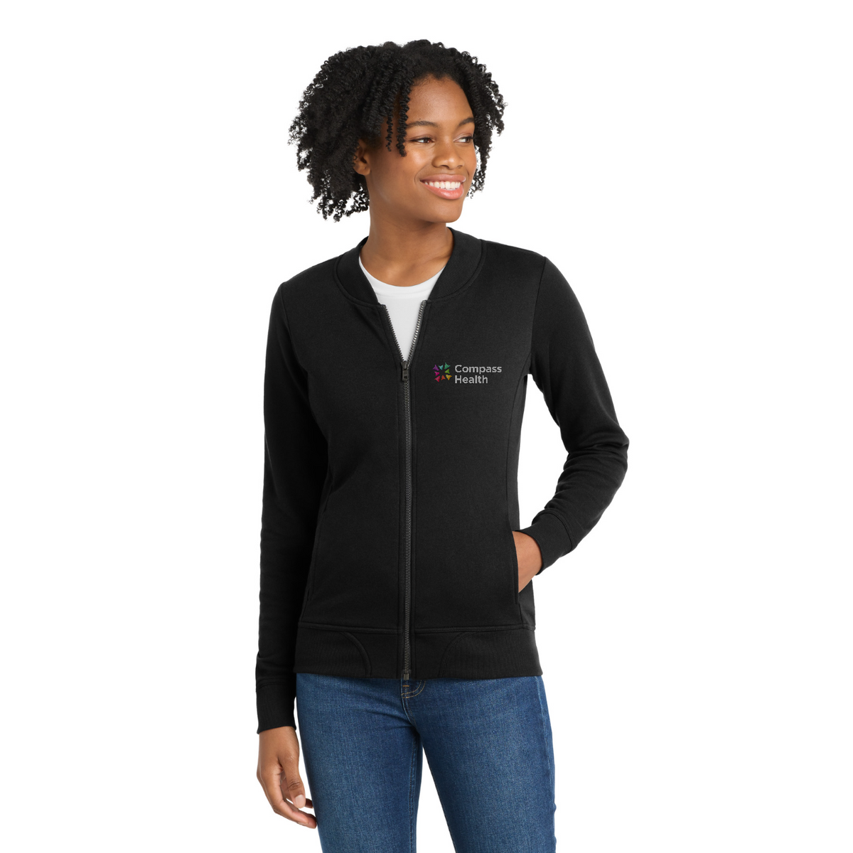 Sport-Tek Women's Lightweight French Terry Bomber — model