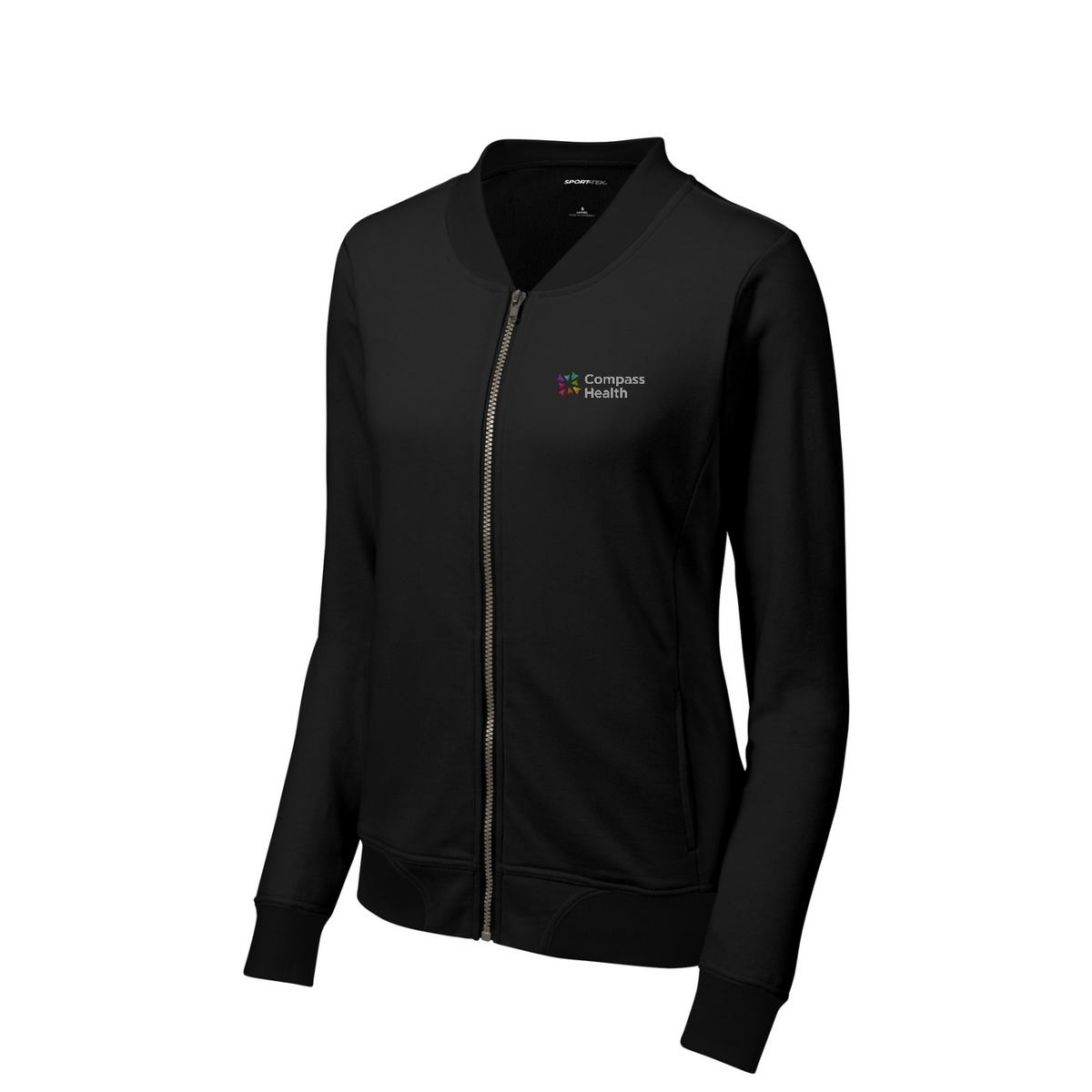 Sport-Tek  Women's Lightweight French Terry Bomber — Black