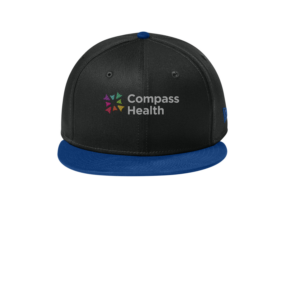 New Era - Flat Bill Snapback Cap — Flag Black/ Royal