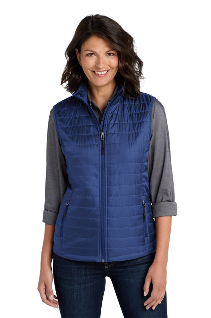 Port Authority® Women's Packable Puffy Vest - Alternate Logo