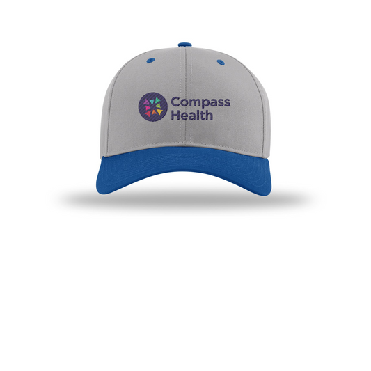 Richardson Pro Twill Snapback — Grey/ Grey/ Royal