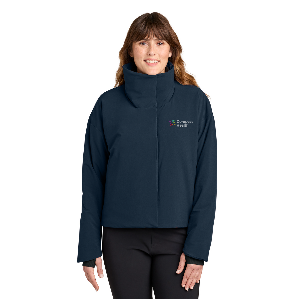 MiiR Women's Sashiko Full-Zip Stretch Puffy — model
