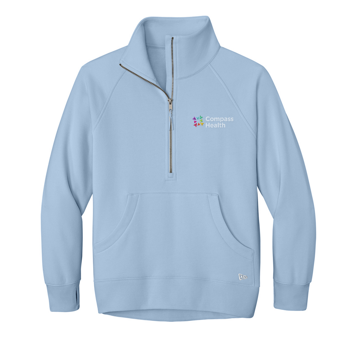 New Era Women's Heritage Fleece 1/2-Zip — Cloud Blue