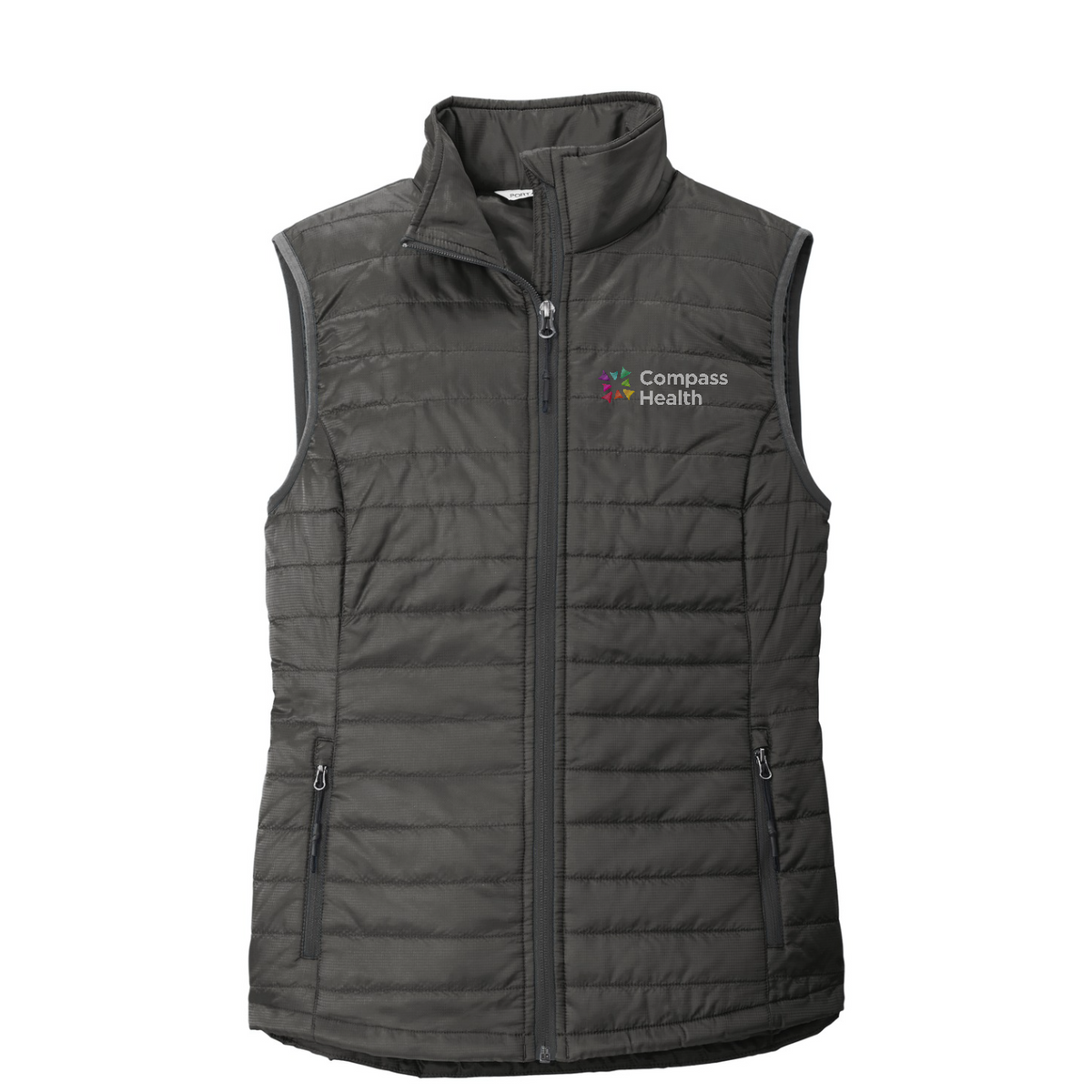 Port Authority  Women's Packable Puffy Vest — Sterling Grey/ Graphite