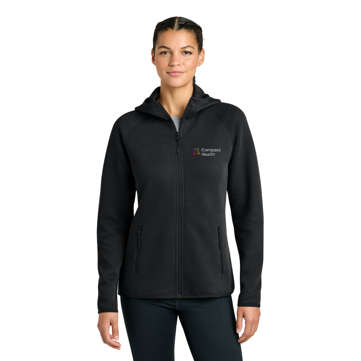 Sport-Tek Women's Phenom Full-Zip Hoodie — model