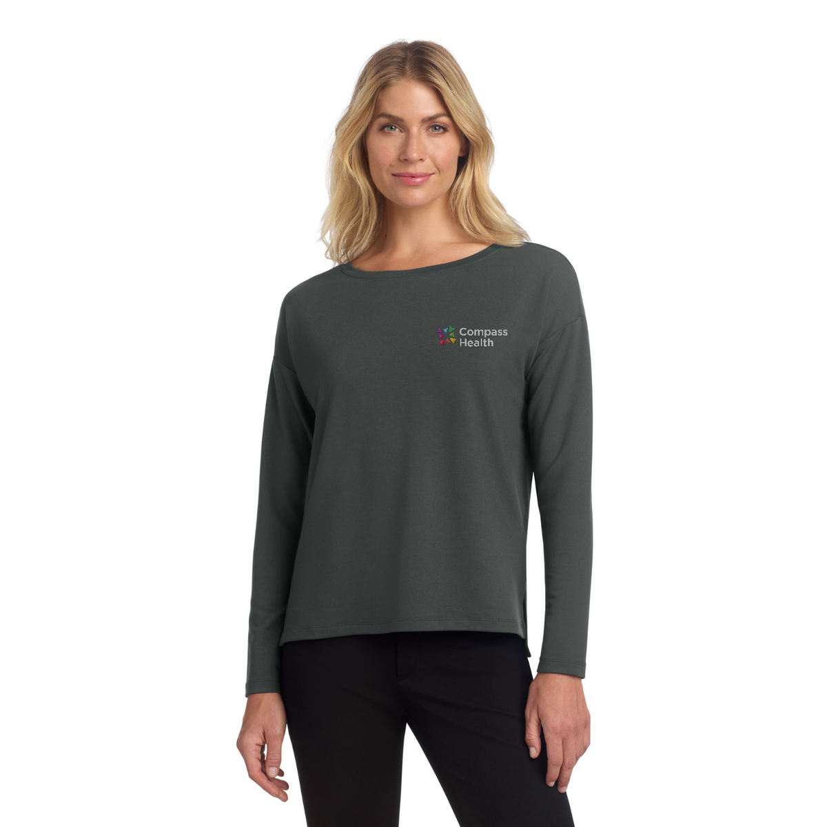 Mercer+Mettle Women's Stretch Drop Shoulder Pullover — model