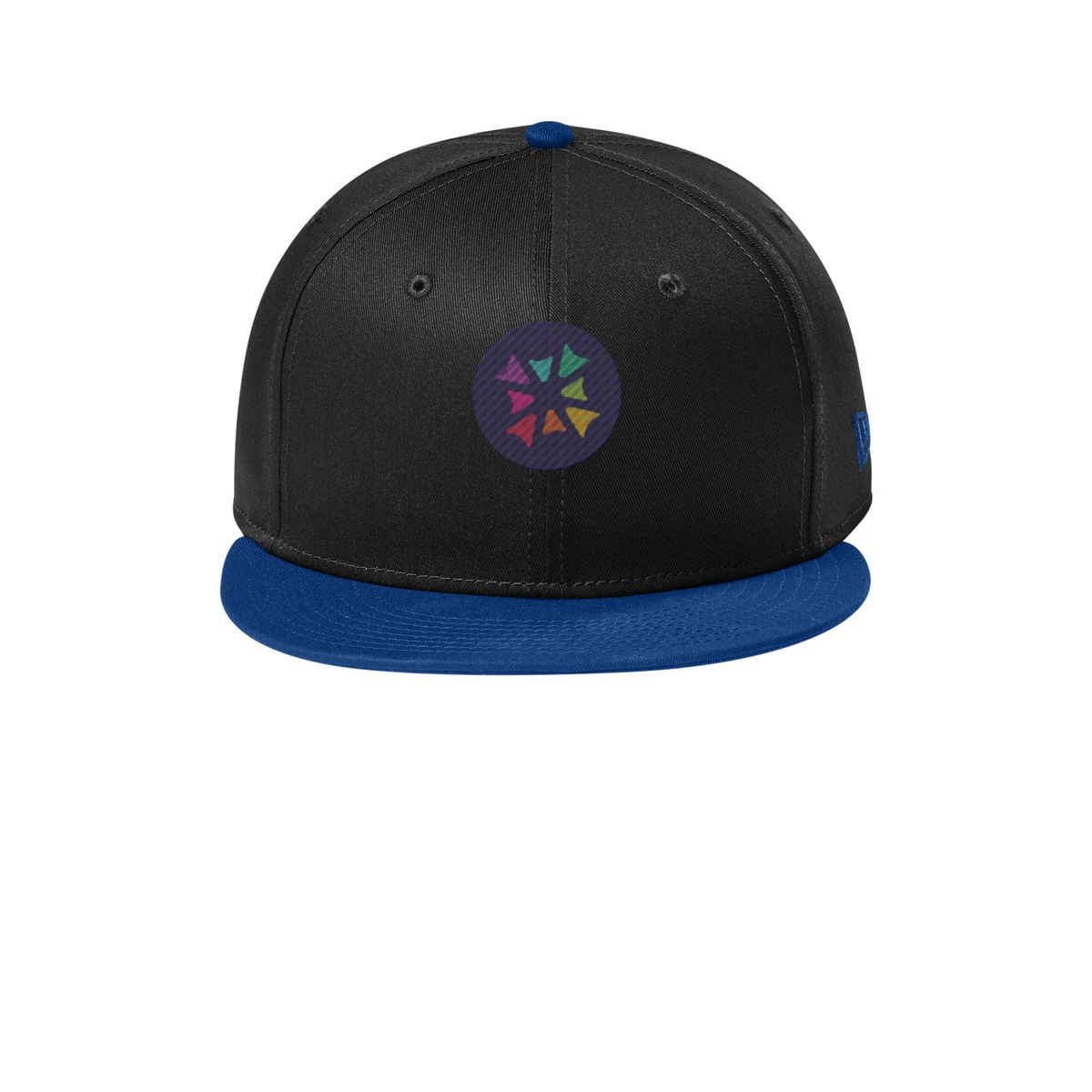 New Era - Flat Bill Snapback Cap — Flag Black/ Royal