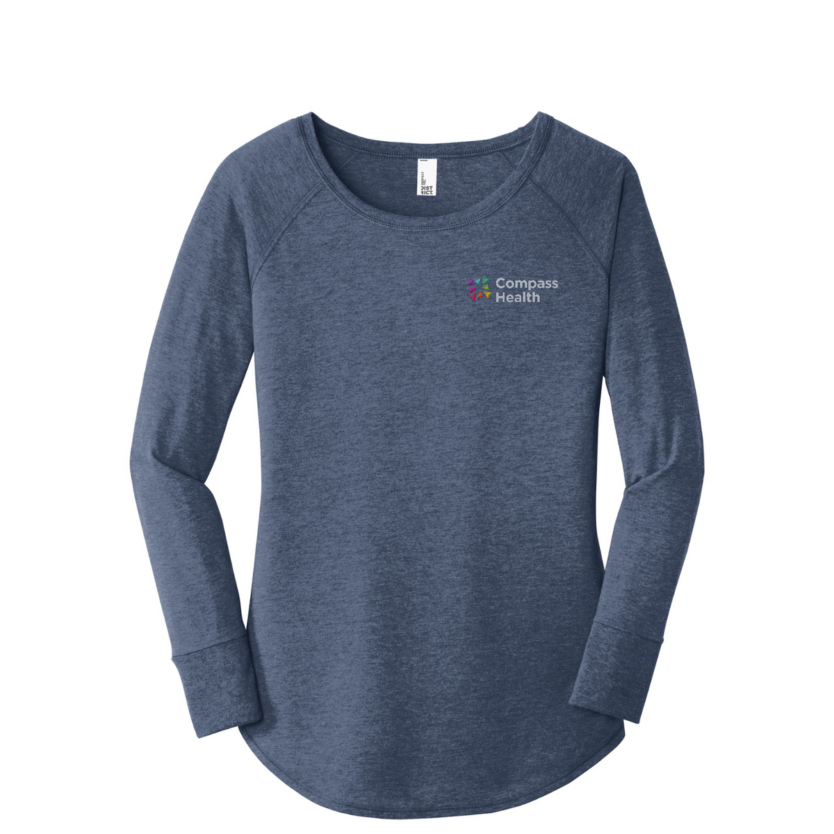 District  Women's Perfect Tri  Long Sleeve Tunic Tee — Navy Frost