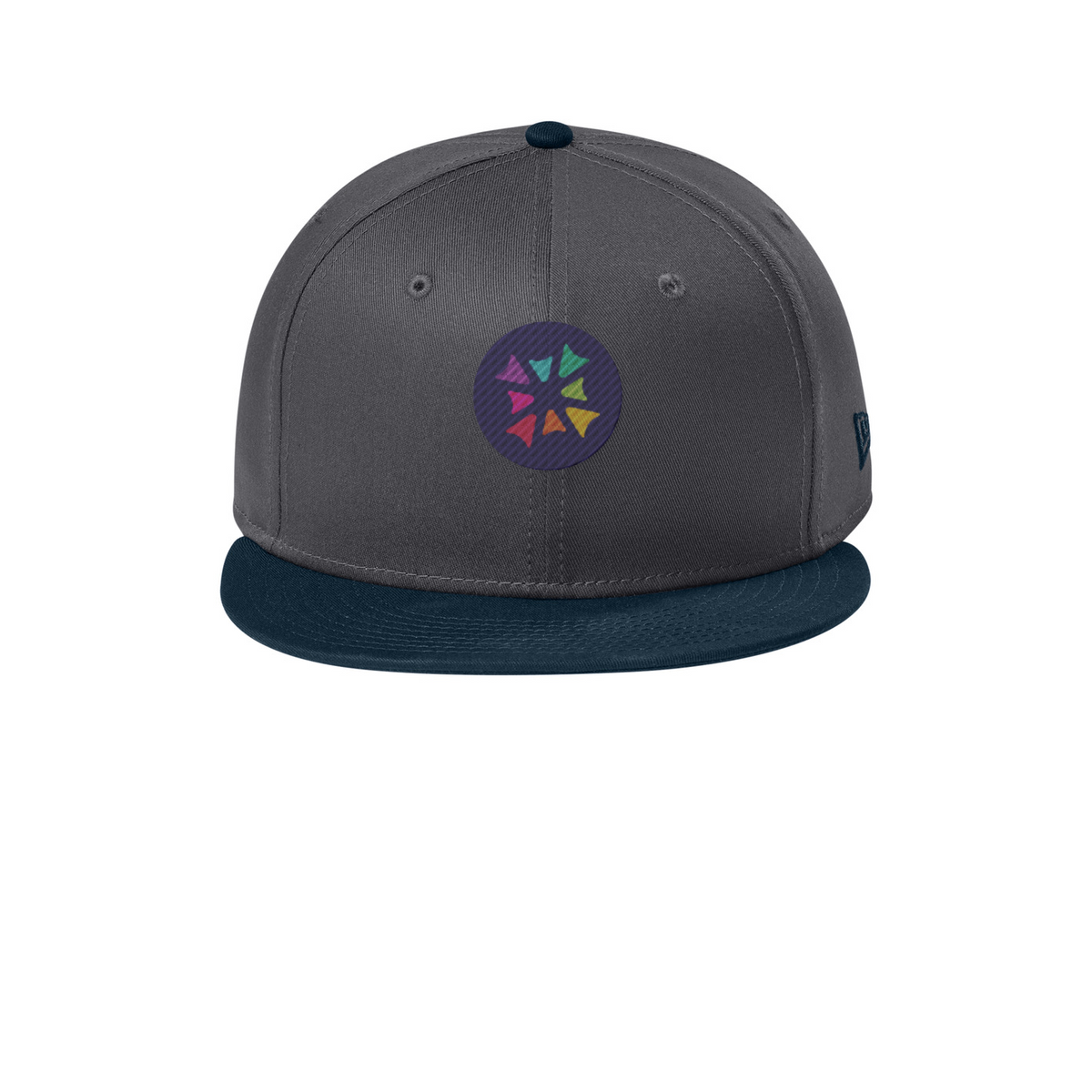 New Era - Flat Bill Snapback Cap — Flag Charcoal/ Deep Navy