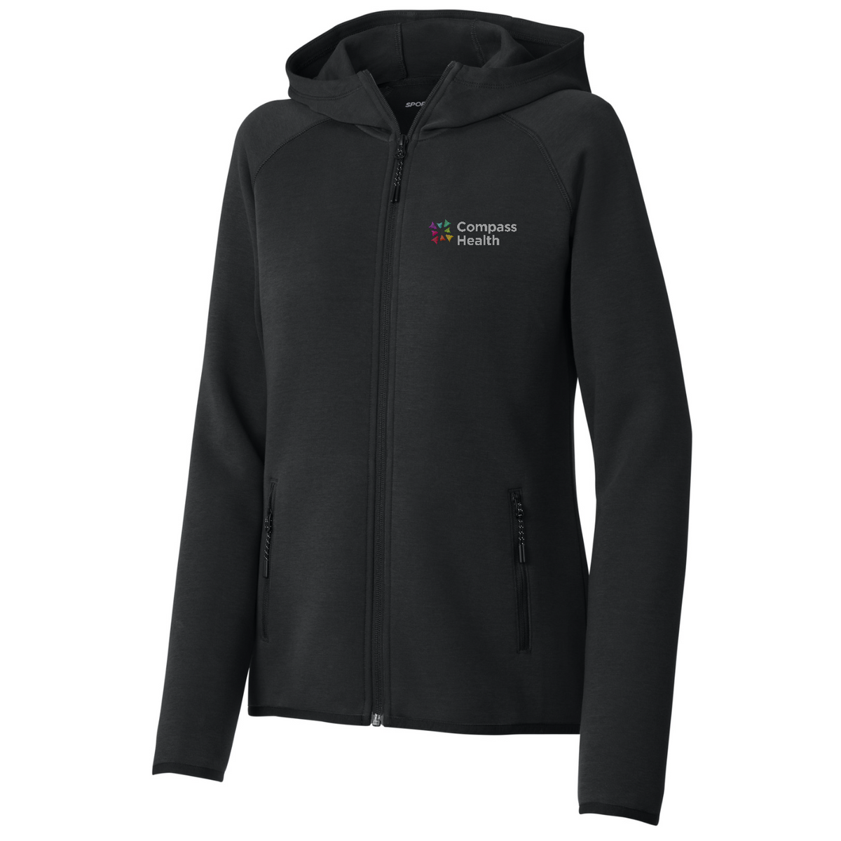 Sport-Tek Women's Phenom Full-Zip Hoodie — Black