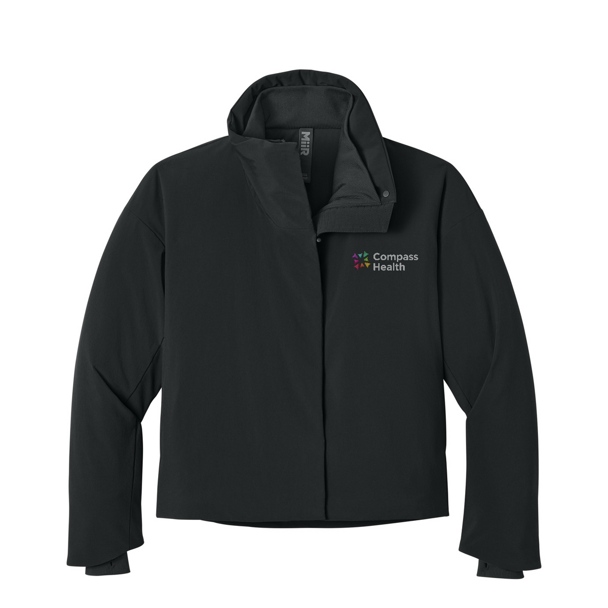 MiiR Women's Sashiko Full-Zip Stretch Puffy — Pitch Black