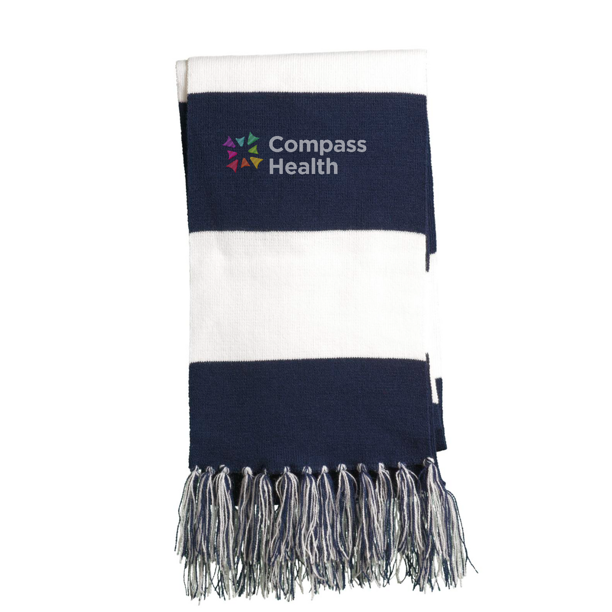 Sport-Tek Spectator Scarf — True Navy/ White